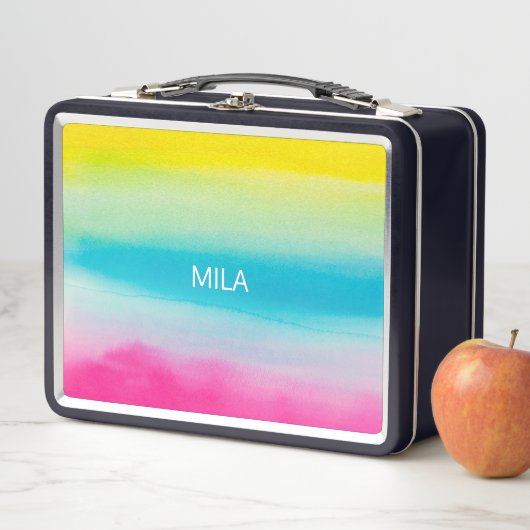 Lunch Box Belles couleurs arc-en-ciel (En situation)