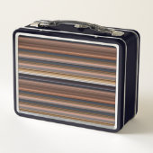 Lunch Box Belles rayures bleues brunes (Dos)