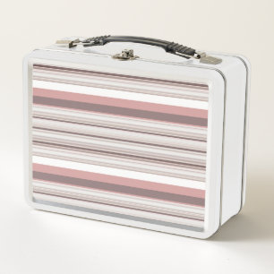 Lunch Box Belles rayures brunes blanches