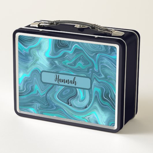 Lunch Box Belles Vagues d'Ocean Blue Strata (Dos)