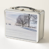 Lunch Box Bench on Snow Covered Hill (Devant)