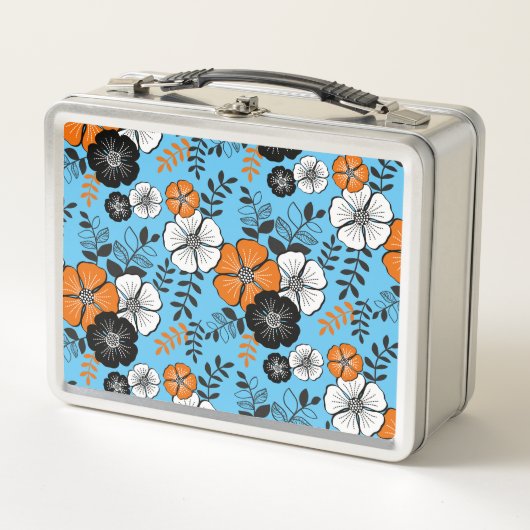 Lunch Box bento fleur oranges (Devant)