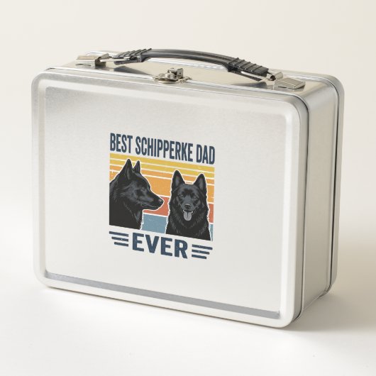 Lunch Box Best Schipperke Dad Ever Retro Dog Vector Design_1 (Devant)