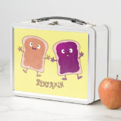 Lunch Box Beurre d'arachide mignonne et caricature sandwich  (En situation)