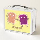Lunch Box Beurre d'arachide mignonne et caricature sandwich  (Dos)