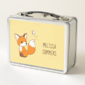 Lunch Box Beurre de surveillance Little Fox sur Jaune (Dos)