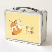 Lunch Box Beurre de surveillance Little Fox sur Jaune (Devant)
