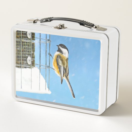 Lunch Box Bickadee sur la peinture d'alimentation - Oiseaux (Devant)
