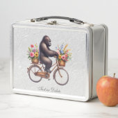 Lunch Box Bicycle Floral Gorilla Boîte à lunch métallique (En situation)