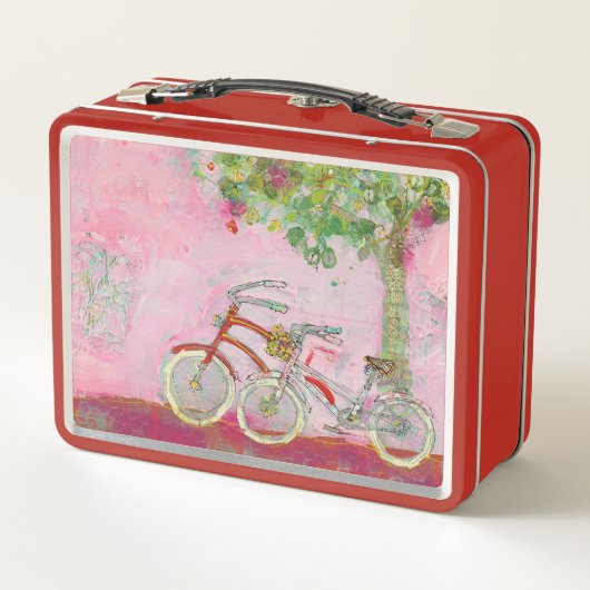 Lunch Box Bicyclettes roses (Dos)
