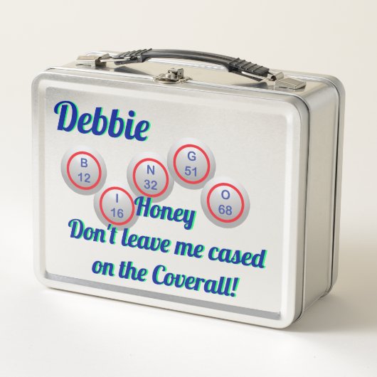 Lunch Box Bingo avec nom et balles de bingo (Devant)