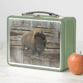 Lunch Box Bison de bois (En situation)
