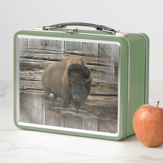 Lunch Box Bison de bois (En situation)