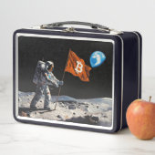 Lunch Box "Bitcoin Moon" Peinture à l'huile #1 (En situation)