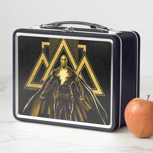Lunch Box Black Adam Triangular Pillar Graphic (En situation)