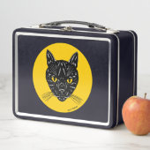Lunch Box Black Cat Face (En situation)
