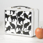 Lunch Box Black cats on White (En situation)