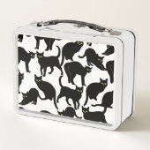Lunch Box Black cats on White (Dos)