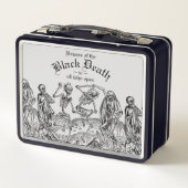 Lunch Box Black Death Dancing Skeletons gothique Macabre (Dos)