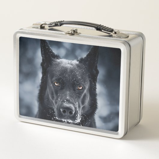 Lunch Box Black German Shepherd (Devant)
