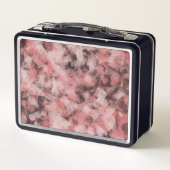 Lunch Box Black Gray Pink White Modern Geometric Abstract (Dos)