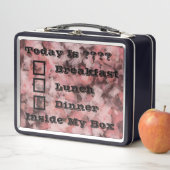 Lunch Box Black Gray Pink White Modern Geometric Abstract (En situation)