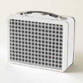 Lunch Box Black Grey Buffalo Plaid School & Work (Dos)