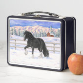 Lunch Box Black Gypsy Vanner Irlandais Cob Brouillon Cheval  (En situation)