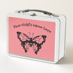 Lunch Box Blanc & Rose Ajouter le nom de votre enfant Lunchb
