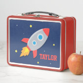 Lunch Box Blast Off Rocket Ship Outer Space Boys Nom (En situation)