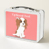 Lunch Box Blenheim Cavalier King Charles Spaniel rose (Dos)