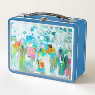 Lunch Box Bleu abstrait