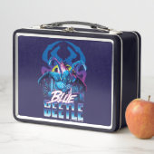 Lunch Box Bleu Beetle Rétrowave Ville coucher du soleil (En situation)