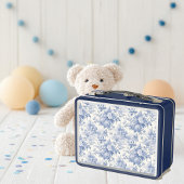 Lunch Box Bleu de toile à fleurs