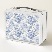Lunch Box Bleu de toile à fleurs (Dos)