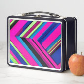 Lunch Box Bleu électrique et rose (En situation)