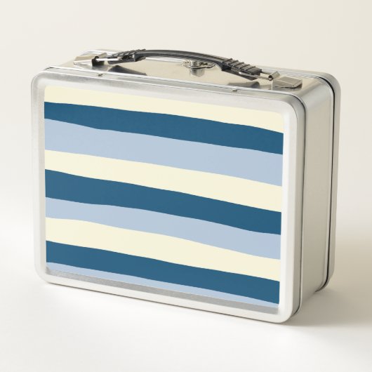 Lunch Box Bleu foncé, Bleu clair et Crème (Dos)