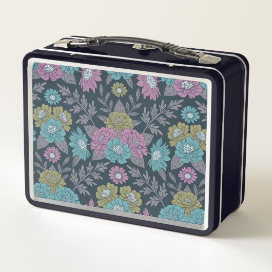 Lunch Box Bleu foncé, vert et violet (Dos)