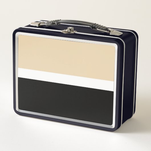 Lunch Box Bleu Noir Abstrait (Devant)