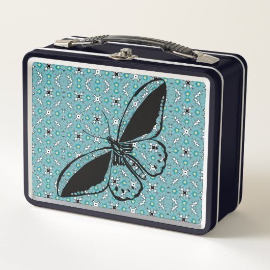 Lunch Box Bleu papillon (Devant)