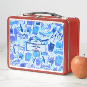 Lunch Box Bleu tendance Retour au Motif scolaire (En situation)