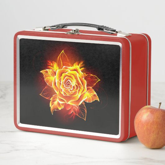 Lunch Box Blooming Fire Rose (En situation)