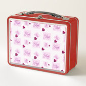 Lunch Box Bloquer le coeur d'amour motif (Devant)