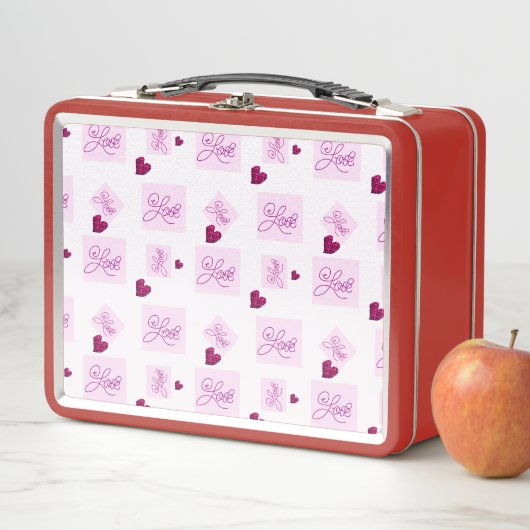 Lunch Box Bloquer le coeur d'amour motif (En situation)