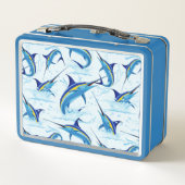 Lunch Box Blue Marlin Jumping out of Ocean (Dos)