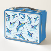 Lunch Box Blue Marlin Jumping out of Ocean (Devant)