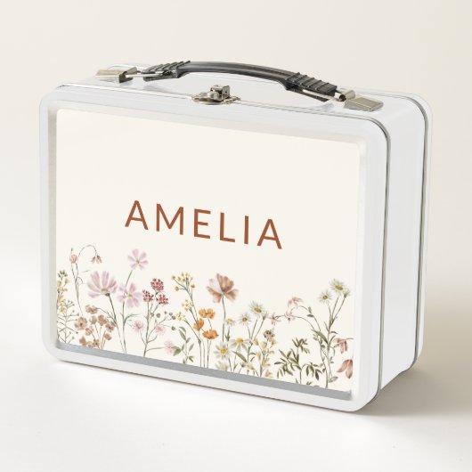 Lunch Box Boho Fleur sauvage Retour À L'École (Devant)