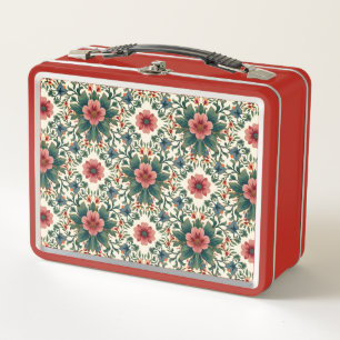 Lunch Box Boho Flower Magic - dans les tons vert et rose