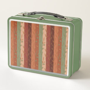 Lunch Box Boho Leaf Motif Rustic Home Décor