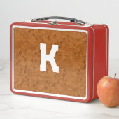 Lunch Box Boho Rustique Texturé Bois brun personnalisé (En situation)